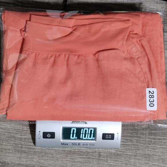 Flax Full Time Pants Linen Crop Wide Leg Drawstring Cargo Womens Small Mango - Picture 12 of 13